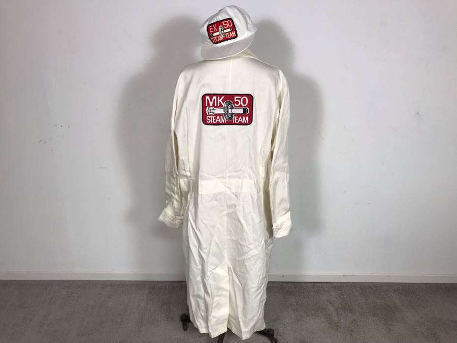 Vintage MK 50 Steam Team Work Jumpsuit And Matching Hat (Mark 50 Torpedo Designed By Honeywell For U.S. Navy) [Photo 7]