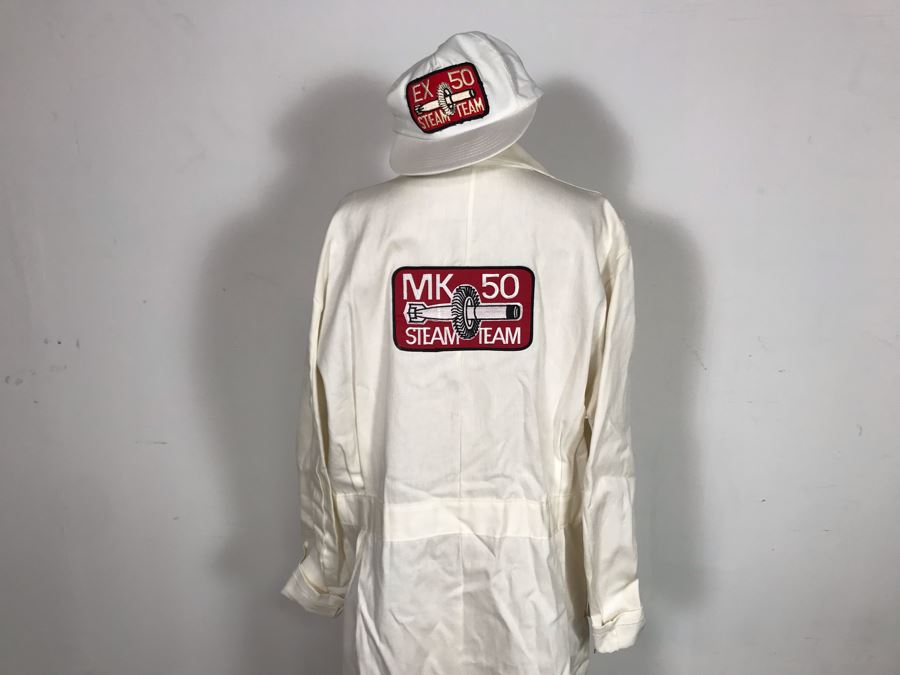 Vintage MK 50 Steam Team Work Jumpsuit And Matching Hat (Mark 50 Torpedo Designed By Honeywell For U.S. Navy) [Photo 8]