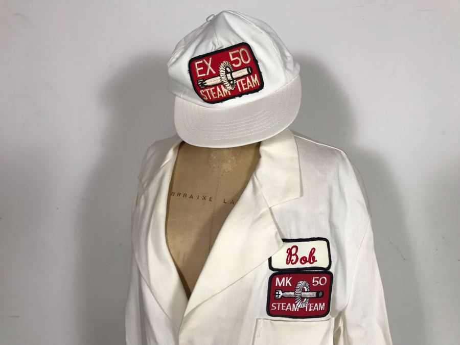 Vintage MK 50 Steam Team Work Jumpsuit And Matching Hat (Mark 50 Torpedo Designed By Honeywell For U.S. Navy) [Photo 3]