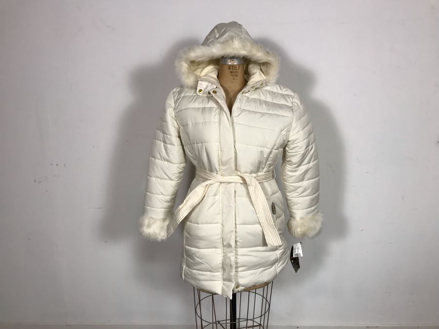 New Big Chill Faux Fur Jacket With Hood Size L [Photo 2]