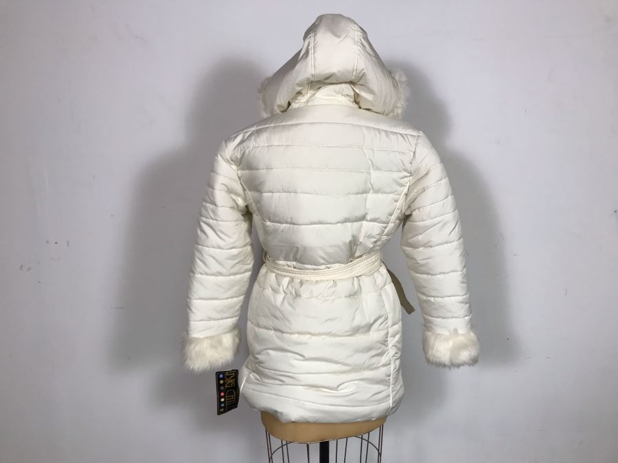 New Big Chill Faux Fur Jacket With Hood Size L [Photo 7]