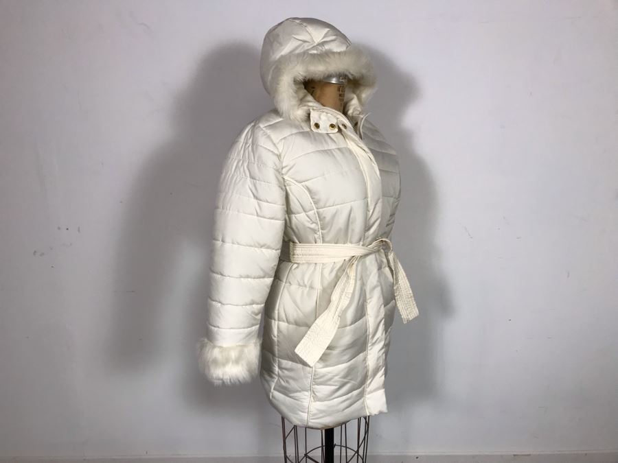 New Big Chill Faux Fur Jacket With Hood Size L [Photo 8]