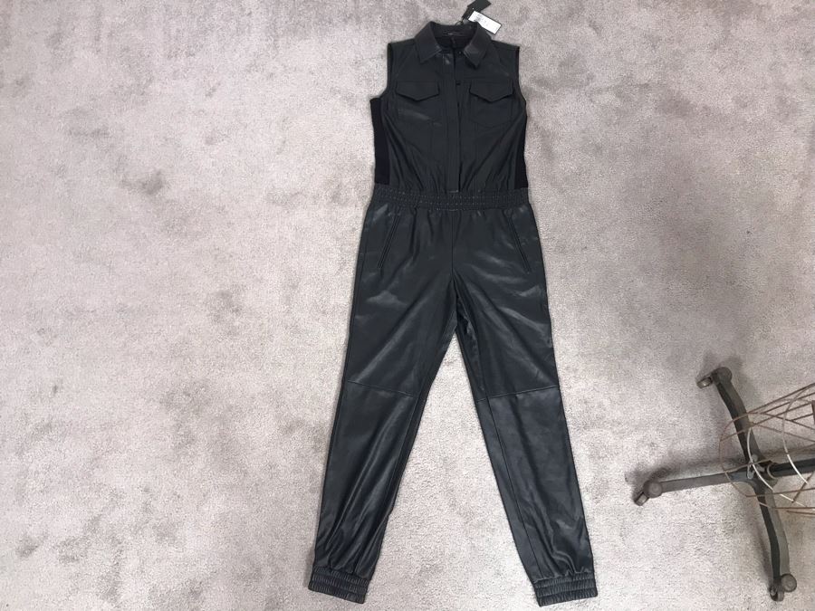 New BCBGMaxazria Sleeveless Jumpsuit Lorna Black Size XS Retails $298 [Photo 3]
