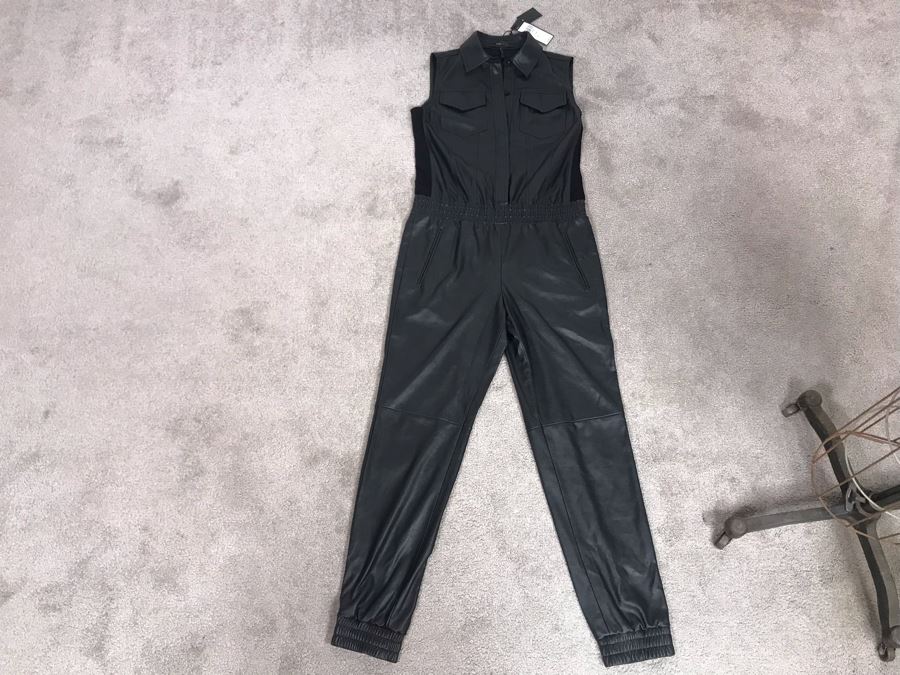 New BCBGMaxazria Sleeveless Jumpsuit Lorna Black Size XS Retails $298 [Photo 1]