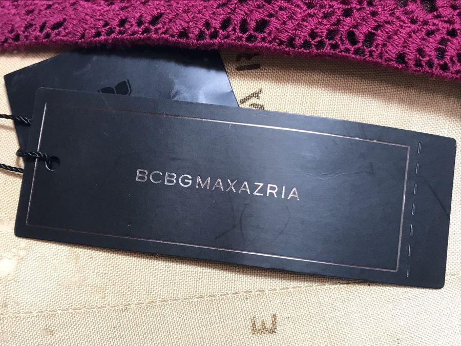 New BCBGMaxazria Dress Juliete Deep Cranberry Size XS MSRP $698 [Photo 4]