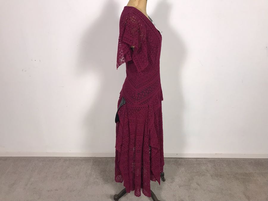 New BCBGMaxazria Dress Juliete Deep Cranberry Size XS MSRP $698 [Photo 7]