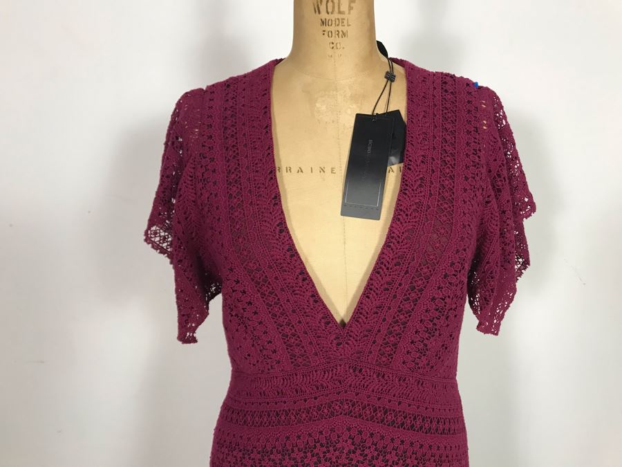 New BCBGMaxazria Dress Juliete Deep Cranberry Size XS MSRP $698 [Photo 3]
