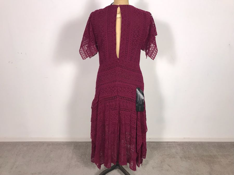 New BCBGMaxazria Dress Juliete Deep Cranberry Size XS MSRP $698 [Photo 8]