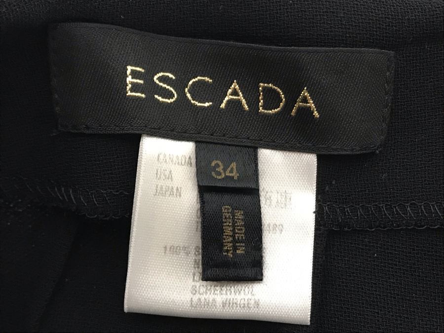 ESCADA Black Outfit Jacket With Pants Size 34 [Photo 9]
