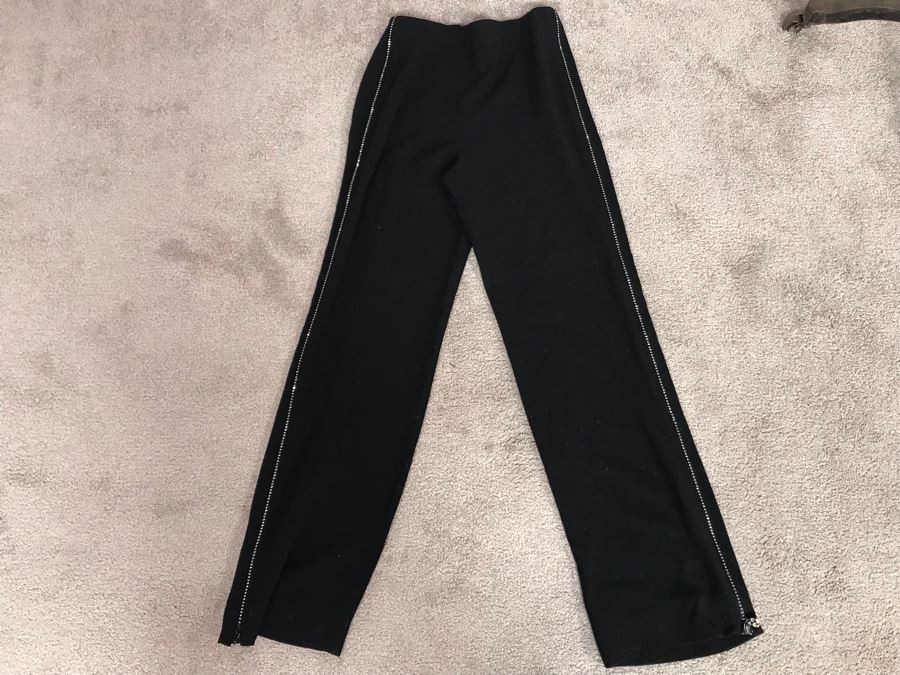 ESCADA Black Outfit Jacket With Pants Size 34 [Photo 6]