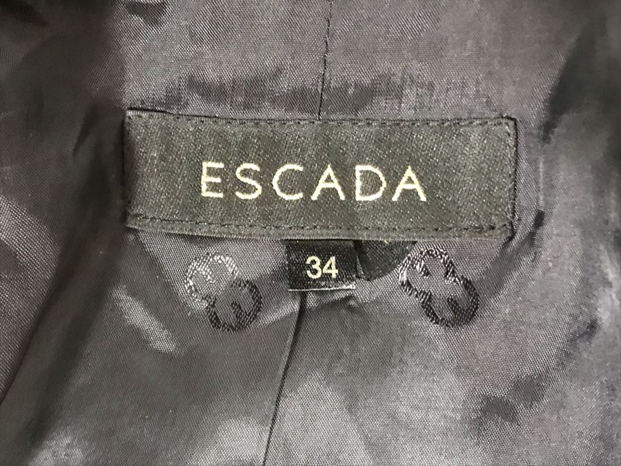 ESCADA Black Outfit Jacket With Pants Size 34 [Photo 10]