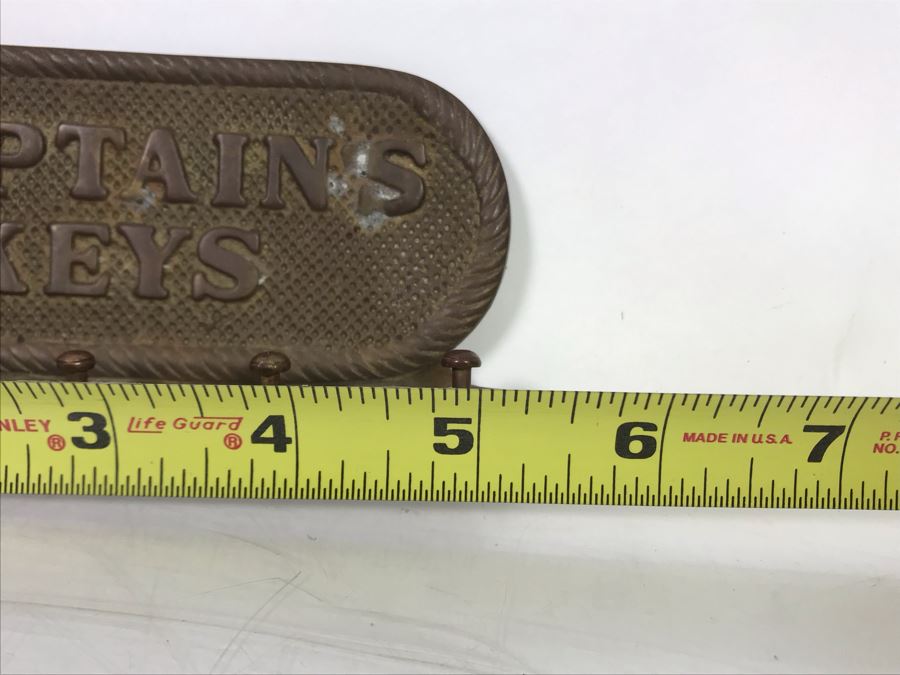 Vintage Briar Wood Smoking Pipe And Brass Captain's Key Wall Rack 5W [Photo 11]