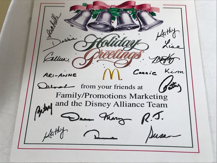 Vintage Enesco McDonald's Masterpiece Treasury Editions Ornament From Friends At Family/Promotions Marketing And The Disney Alliance Team [Photo 5]