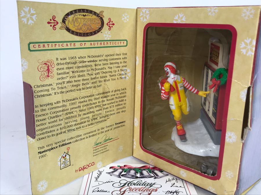 Vintage Enesco McDonald's Masterpiece Treasury Editions Ornament From Friends At Family/Promotions Marketing And The Disney Alliance Team [Photo 6]