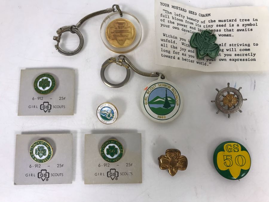 Various 1960s Girl Scout Pins, Buttons, Charms And Keychains [Photo 2]