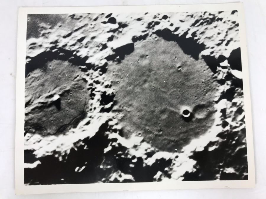 Vintage 1956 Moon Photograph Two Lunar Walled Plains: Ptolemaeus And Alphonsus Made With 60-Inch Mt Wilson Reflector 10 X 8 [Photo 2]