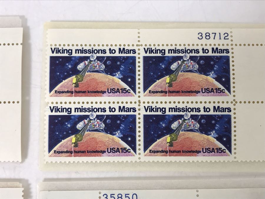 Vintage United States Space Stamps: Mariner 19 Venus Mercury, Viking Mission To Mars, Skylab, Pioneer Jupiter [Photo 4]