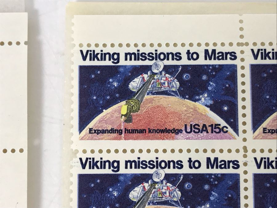 Vintage United States Space Stamps: Mariner 19 Venus Mercury, Viking Mission To Mars, Skylab, Pioneer Jupiter [Photo 5]
