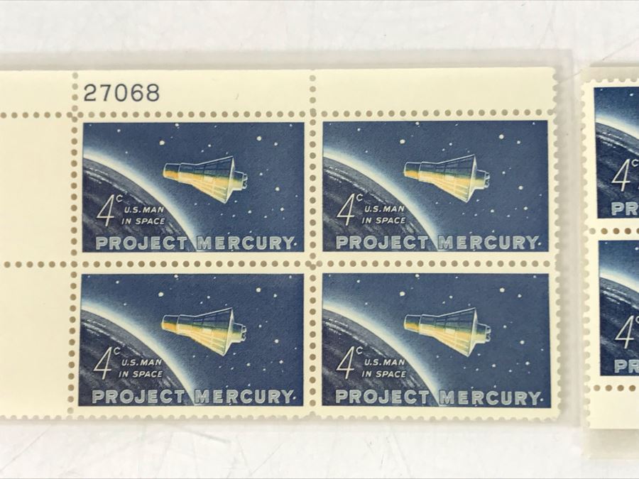 Vintage 4c Space Stamps United States U.S. Man In Space Project Mercury [Photo 5]