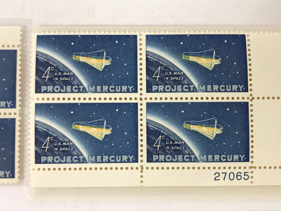 Vintage 4c Space Stamps United States U.S. Man In Space Project Mercury [Photo 3]