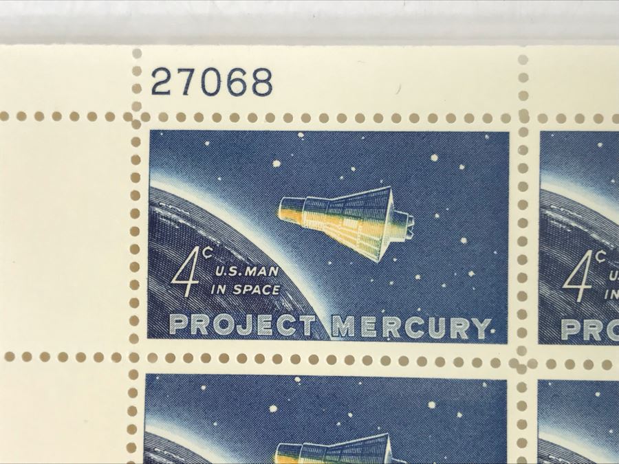 Vintage 4c Space Stamps United States U.S. Man In Space Project Mercury [Photo 6]