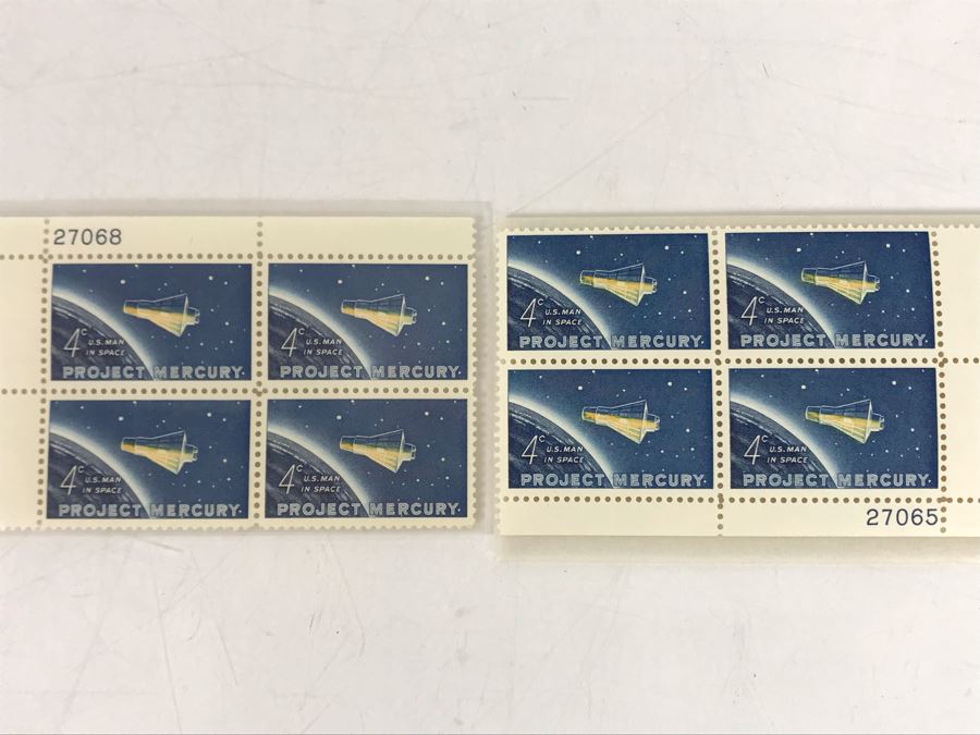 Vintage 4c Space Stamps United States U.S. Man In Space Project Mercury [Photo 1]