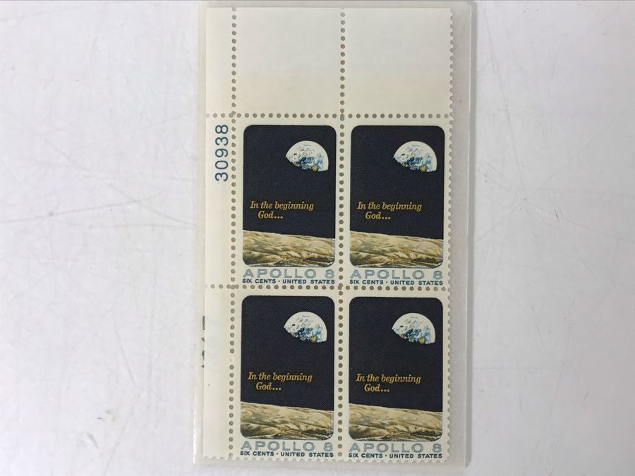 Vintage 6c Space Stamps United States Apollo 8 In The Beginning God... [Photo 3]