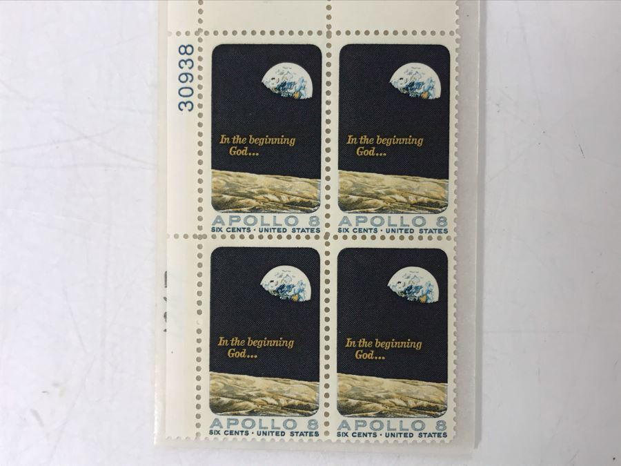 Vintage 6c Space Stamps United States Apollo 8 In The Beginning God... [Photo 1]