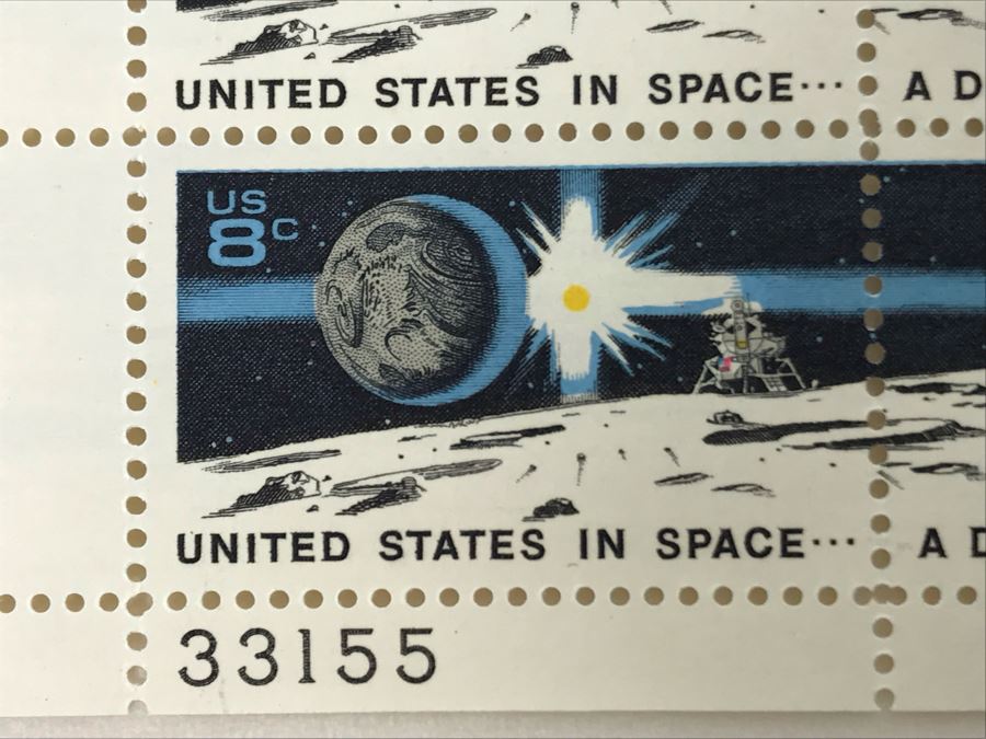 Vintage 8c Space Stamps United States In Space A Decade Of Achievement [Photo 4]