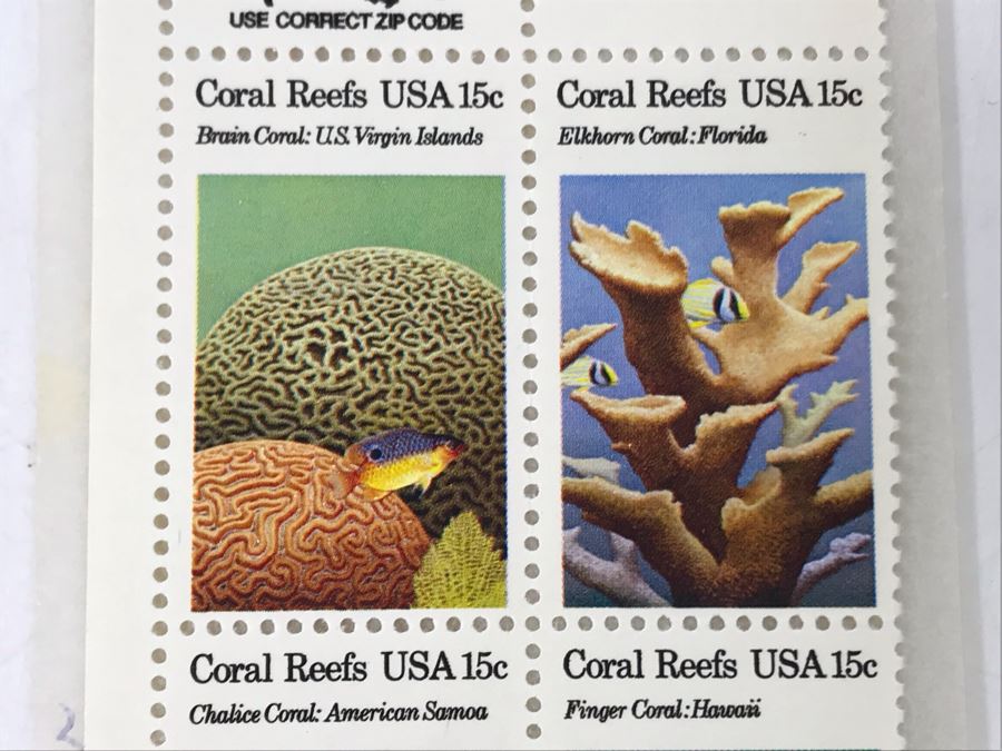 Mint Stamps Wildlife Conservation, American Bald Eagle, African Elephant Herd, The Age Of Reptiles, Haida Ceremonial Canoe And Coral Reefs USA [Photo 14]