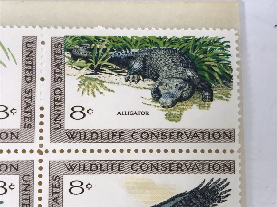 Mint Stamps Wildlife Conservation, American Bald Eagle, African Elephant Herd, The Age Of Reptiles, Haida Ceremonial Canoe And Coral Reefs USA [Photo 10]