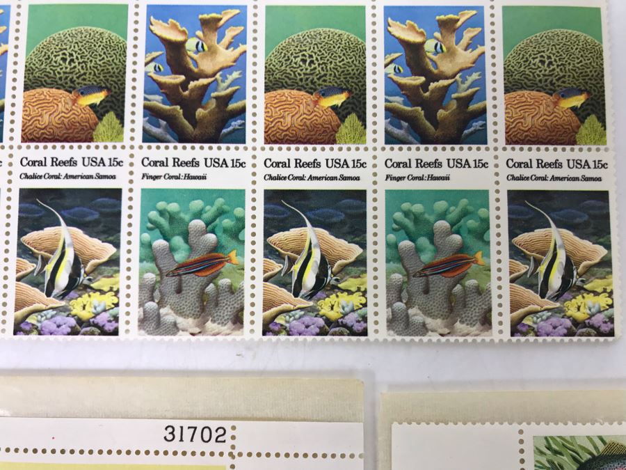 Mint Stamps Wildlife Conservation, American Bald Eagle, African Elephant Herd, The Age Of Reptiles, Haida Ceremonial Canoe And Coral Reefs USA [Photo 20]