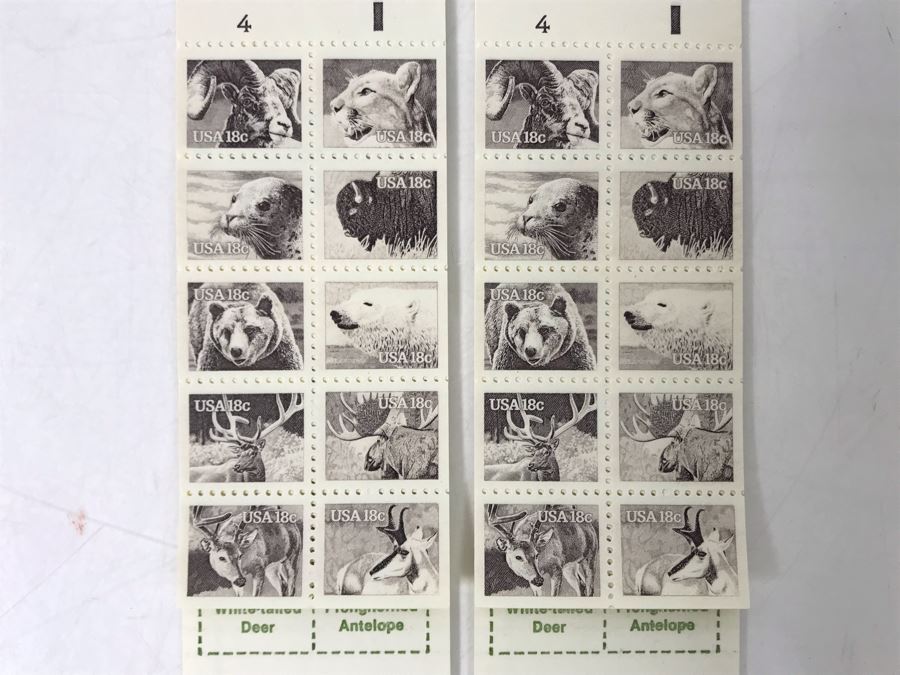 Pair Of Mint Eighteen Cent Stamp Books American Wildlife