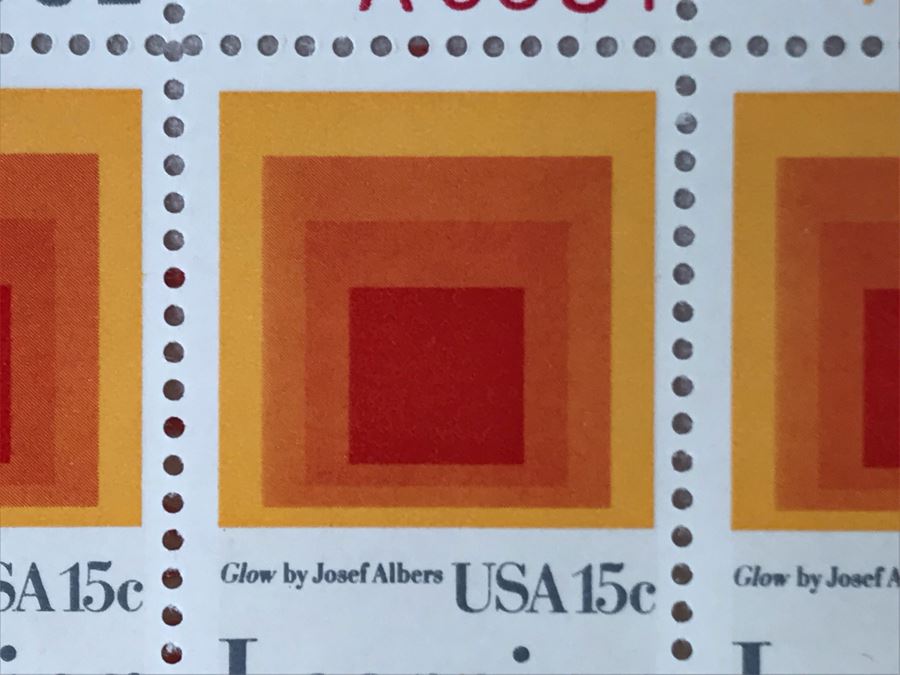 Mint Stamps Learning Never Ends Glow By Josef Albers [Photo 4]