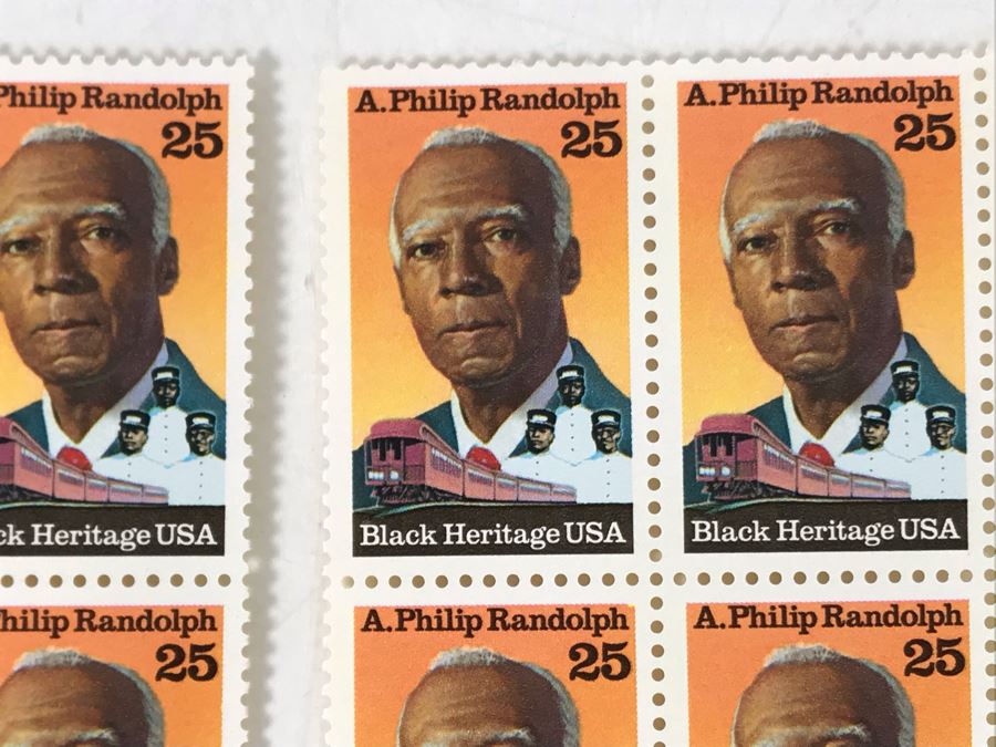 Collection Of Mint Stamps: Black Heritage A. Philip Randolph, The Boston Tea Party, John Hanson, Everett Dirksen, Architecture [Photo 4]