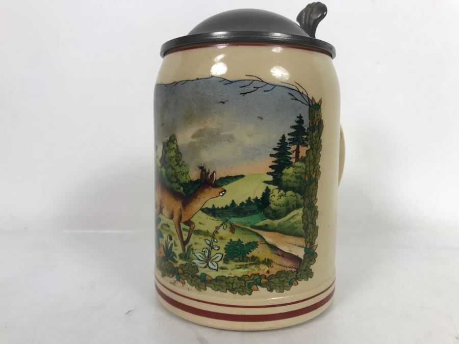 Vintage Hand Painted Beer Stein 6.5H [Photo 3]