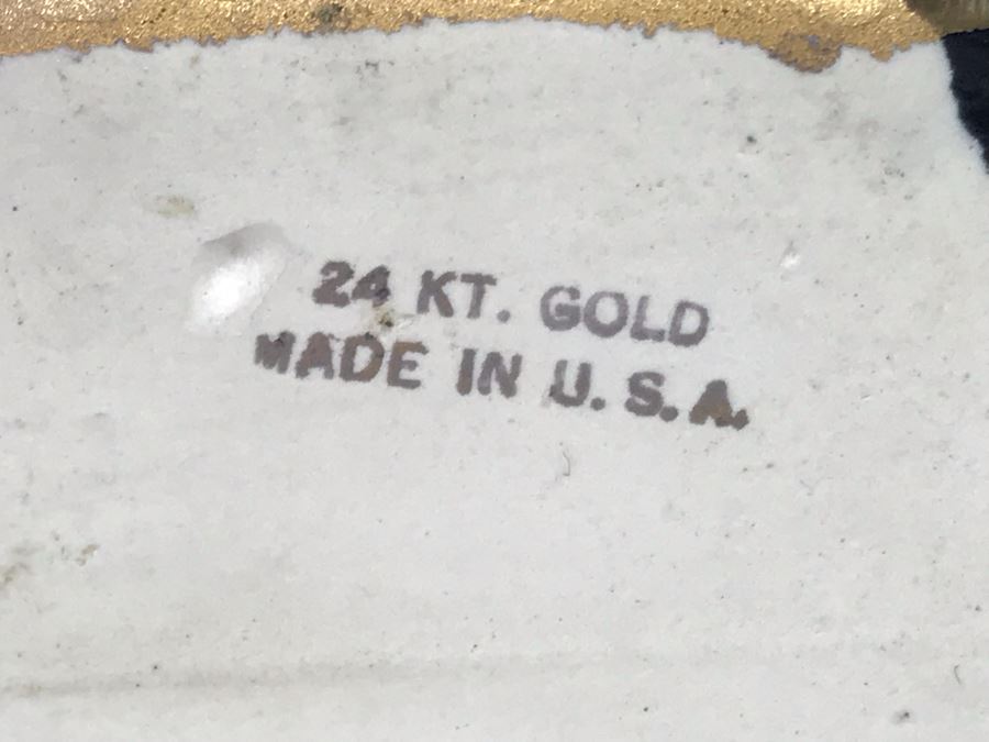 24KT Gold Painted Ceramic Planter 9W X 3D X 4.5H [Photo 8]