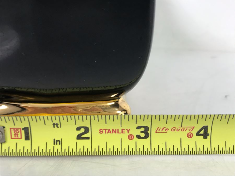 24KT Gold Painted Ceramic Planter 9W X 3D X 4.5H [Photo 10]