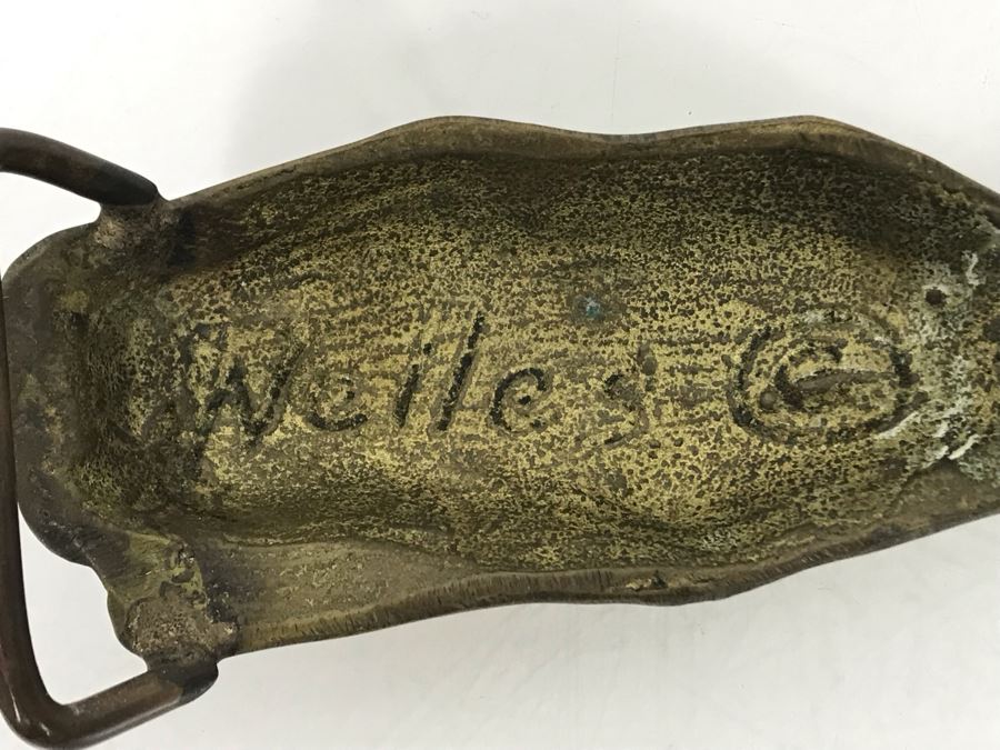 Vintage Brass Welles Whale Belt Buckle 5W [Photo 6]