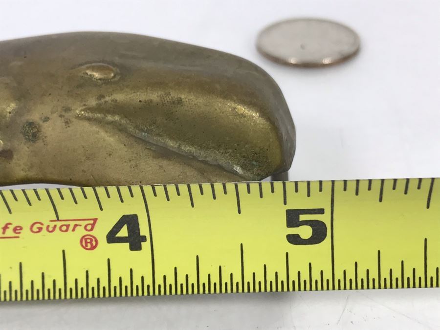 Vintage Brass Welles Whale Belt Buckle 5W [Photo 8]