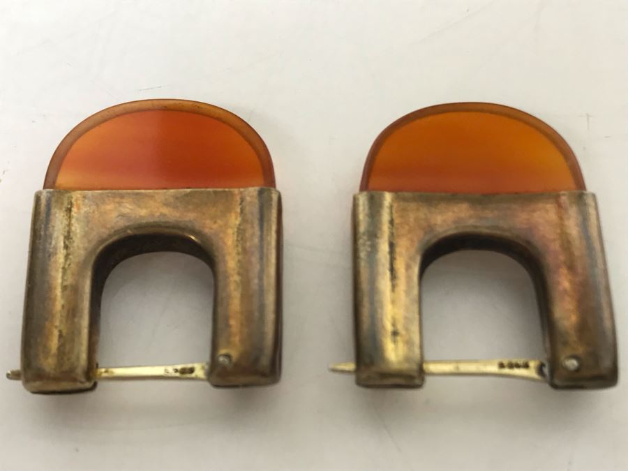 Pair Of Vintage Sterling Silver Earrings [Photo 3]