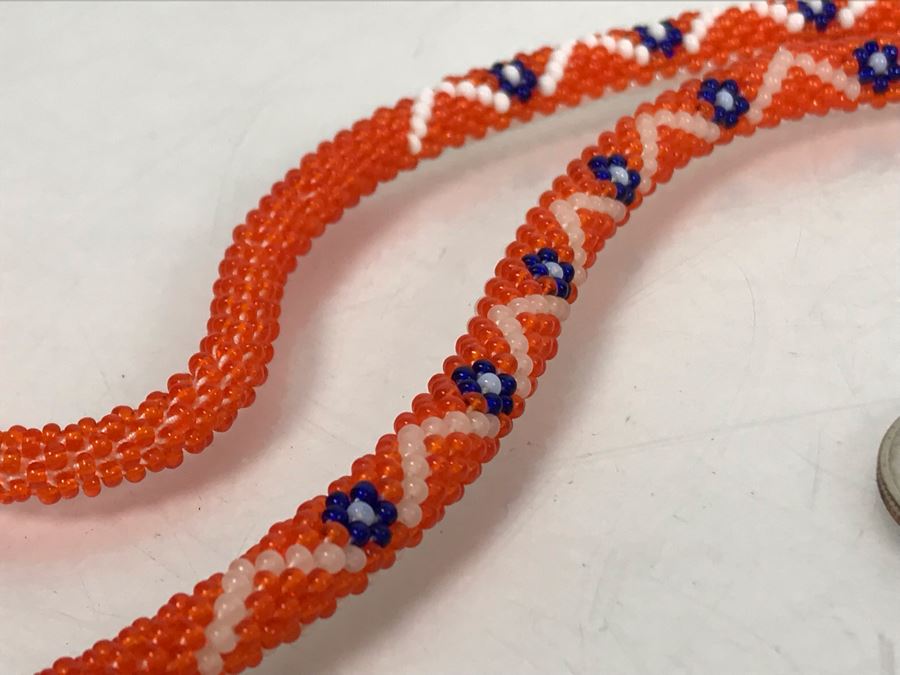 Pair Of Vintage Beaded Snakes 14L [Photo 7]