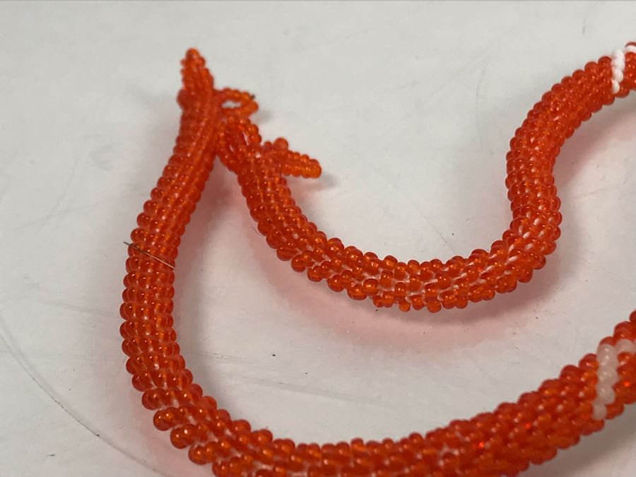 Pair Of Vintage Beaded Snakes 14L [Photo 8]