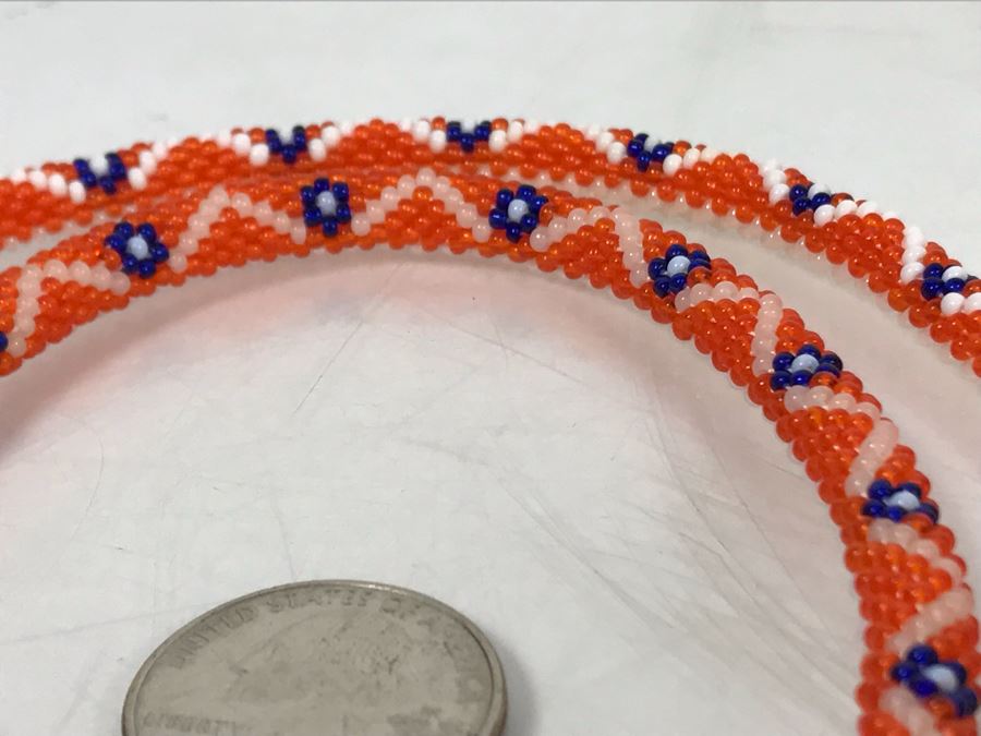 Pair Of Vintage Beaded Snakes 14L [Photo 6]