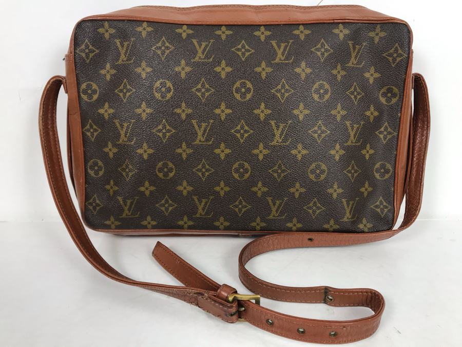 Vintage Louis Vuitton LV Handbag - Notice Damaged Zipper Shown In Photos 14W X 11H