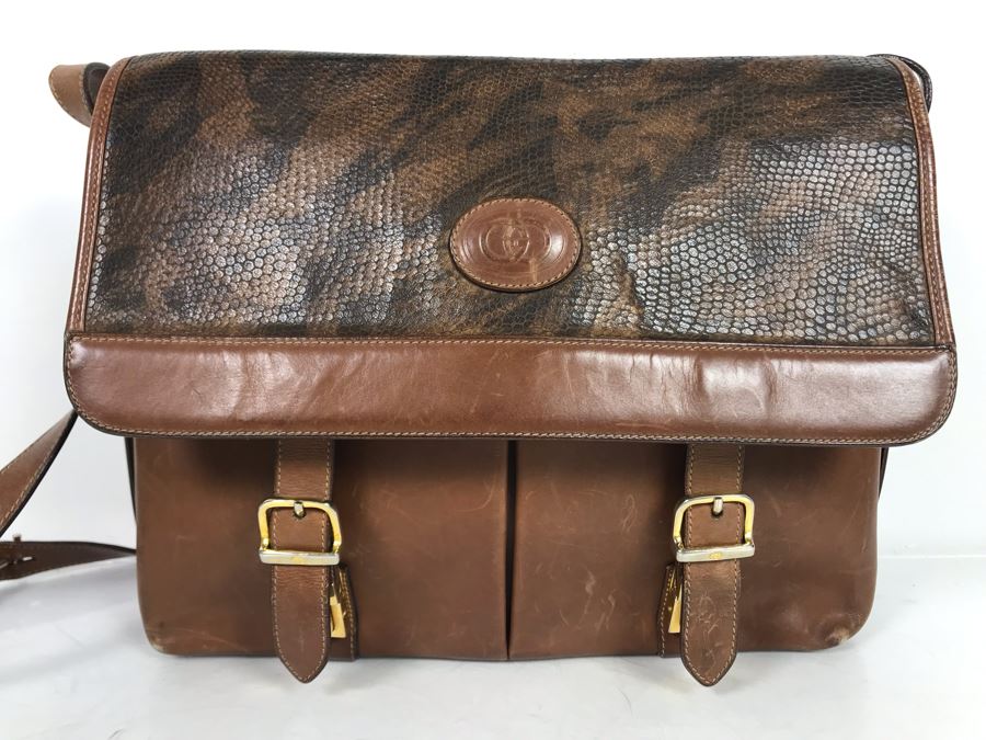 GUCCI Leather Handbag 12W X 9H