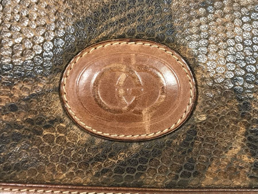 GUCCI Leather Handbag 12W X 9H [Photo 4]