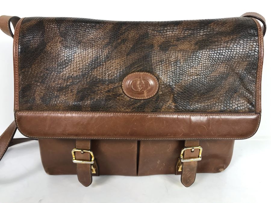 GUCCI Leather Handbag 12W X 9H [Photo 3]