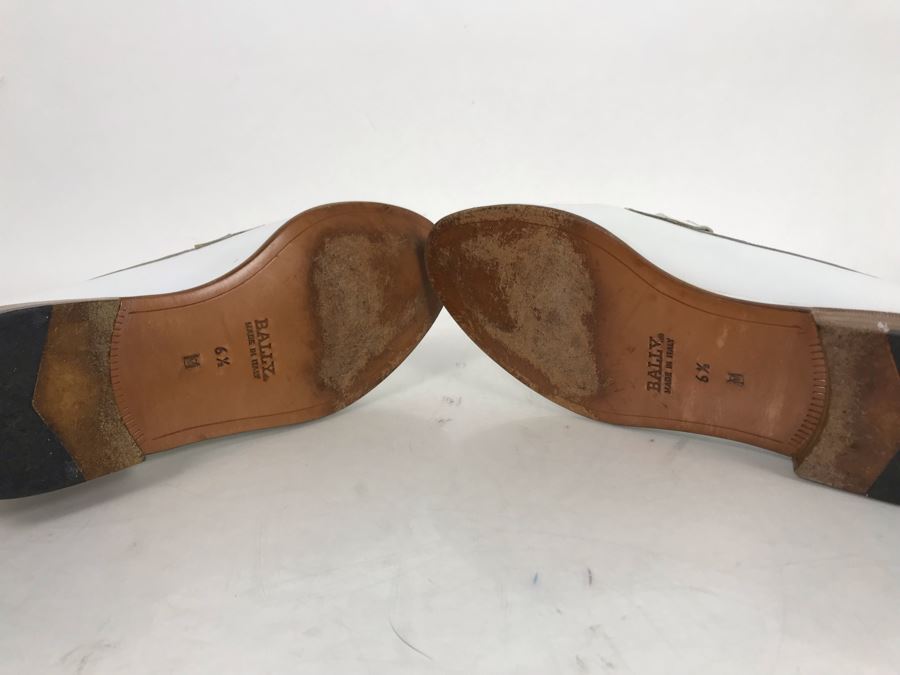 White Bally Shoes Made In Italy 6.5 [Photo 6]
