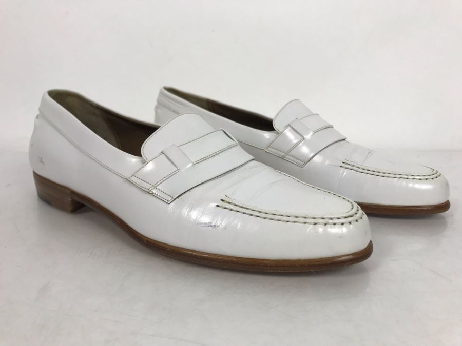 White Bally Shoes Made In Italy 6.5